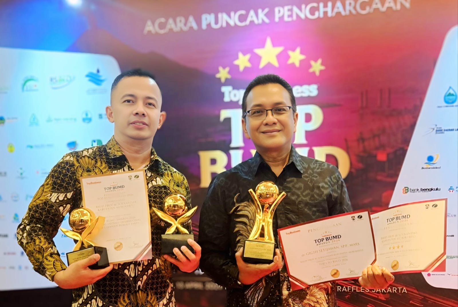 RSUD Prof. dr. Soekandar Mojokerto Sabet Penghargaan TOP BUMD Awards 2026 Bintang 4